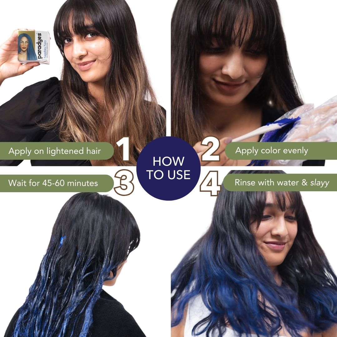 Sapphire Navy Semi-Permanent Hair Color