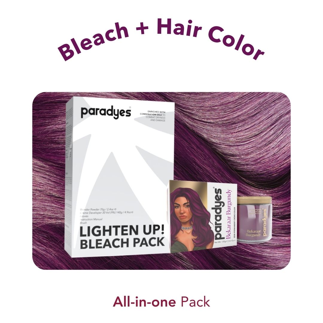 Bekaraar Burgundy + Lighten Up! Bleach Pack