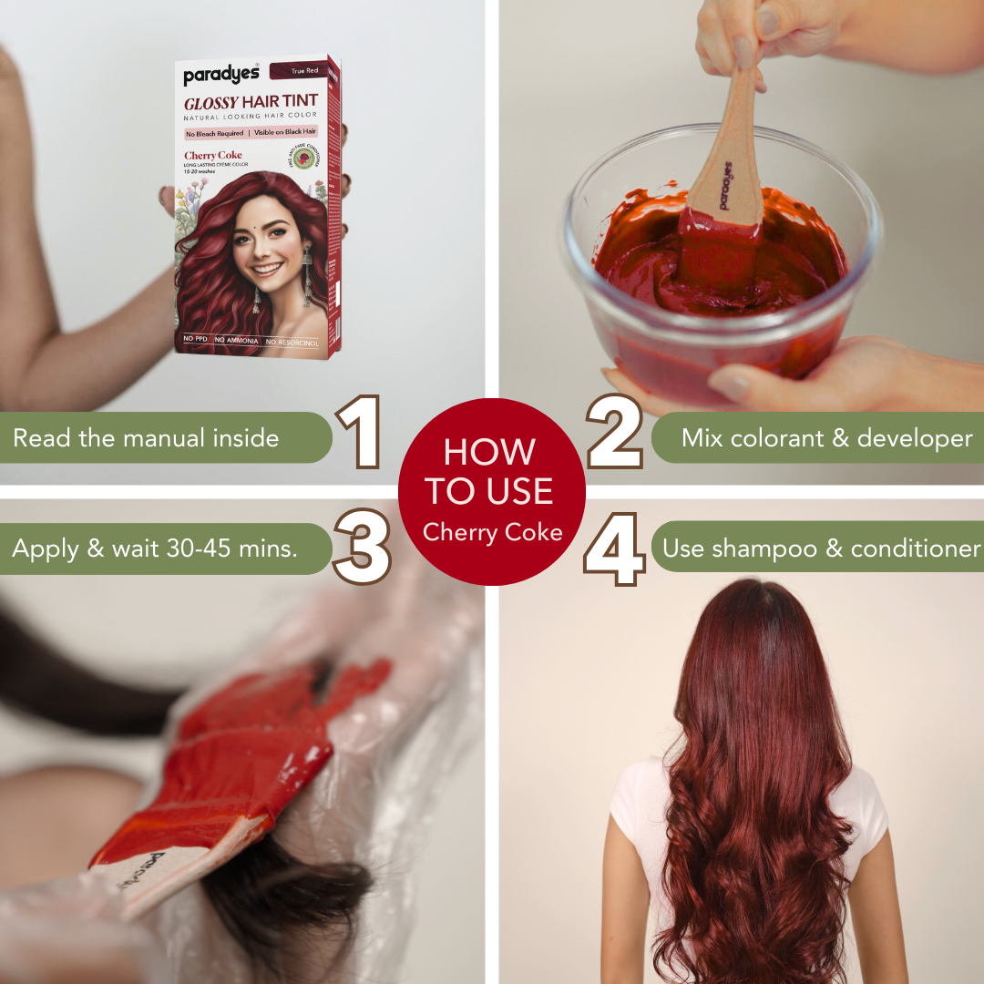 Cherry Coke Glossy Hair Tint with Anti Fade Wine Conditioner