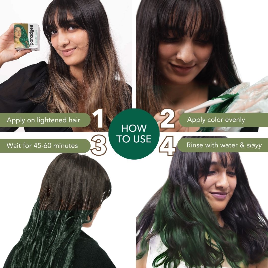 Emerald Green Semi-Permanent Hair Color