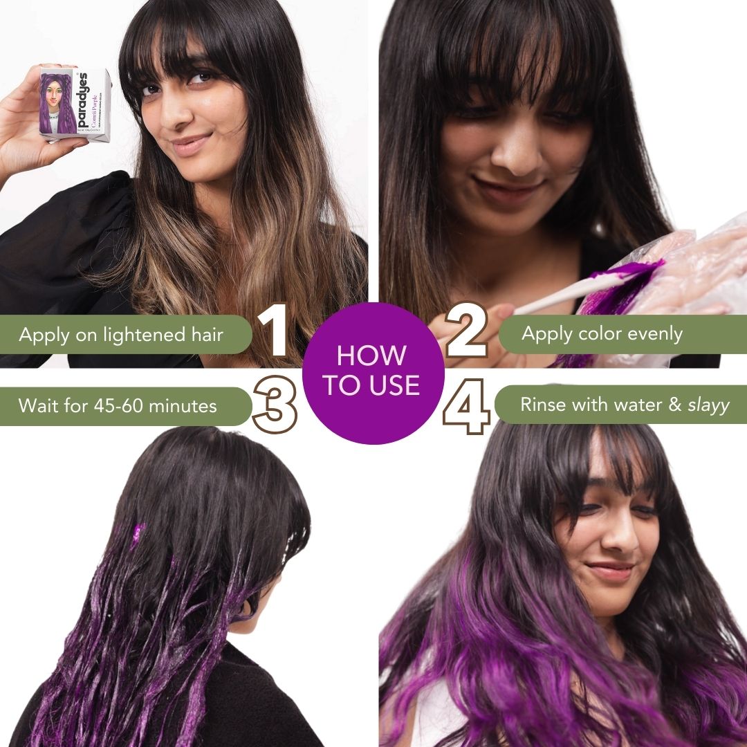 Comrii Purple Semi-Permanent Hair Color