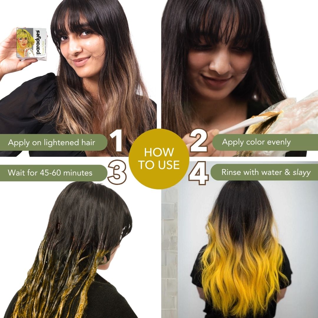 Saxony Yellow Semi-Permanent Hair Color