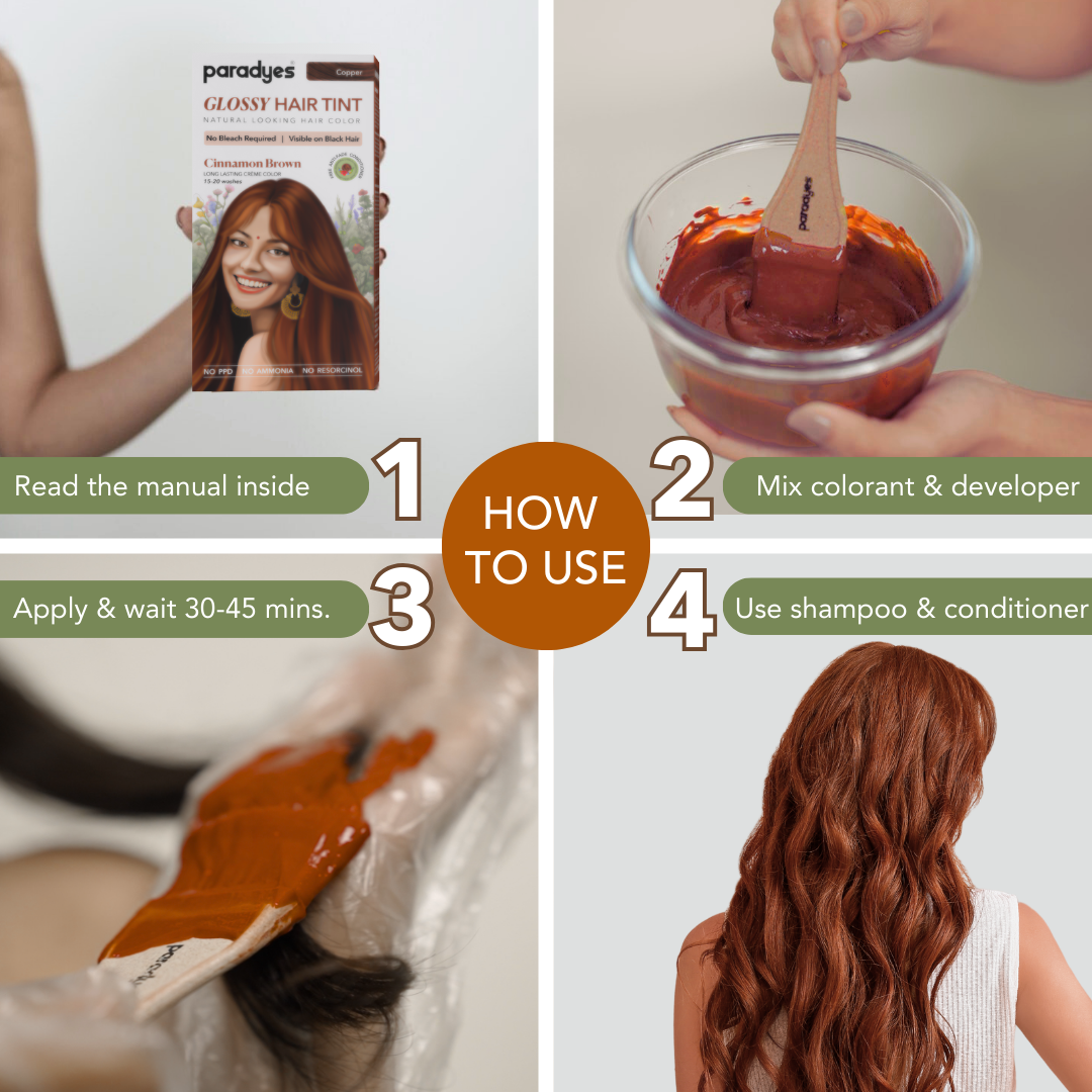 Cinnamon Brown Glossy Hair Tint