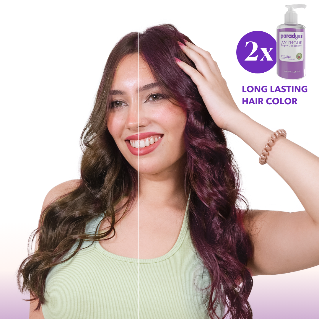 Berry Plum Glossy Hair Tint with Anti Fade Purple Conditioner