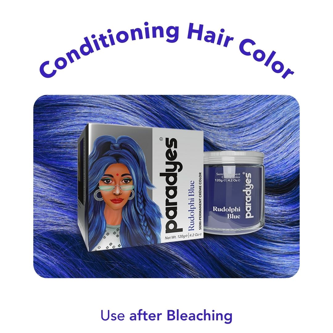 Rudolphi Blue Semi-Permanent Hair Color